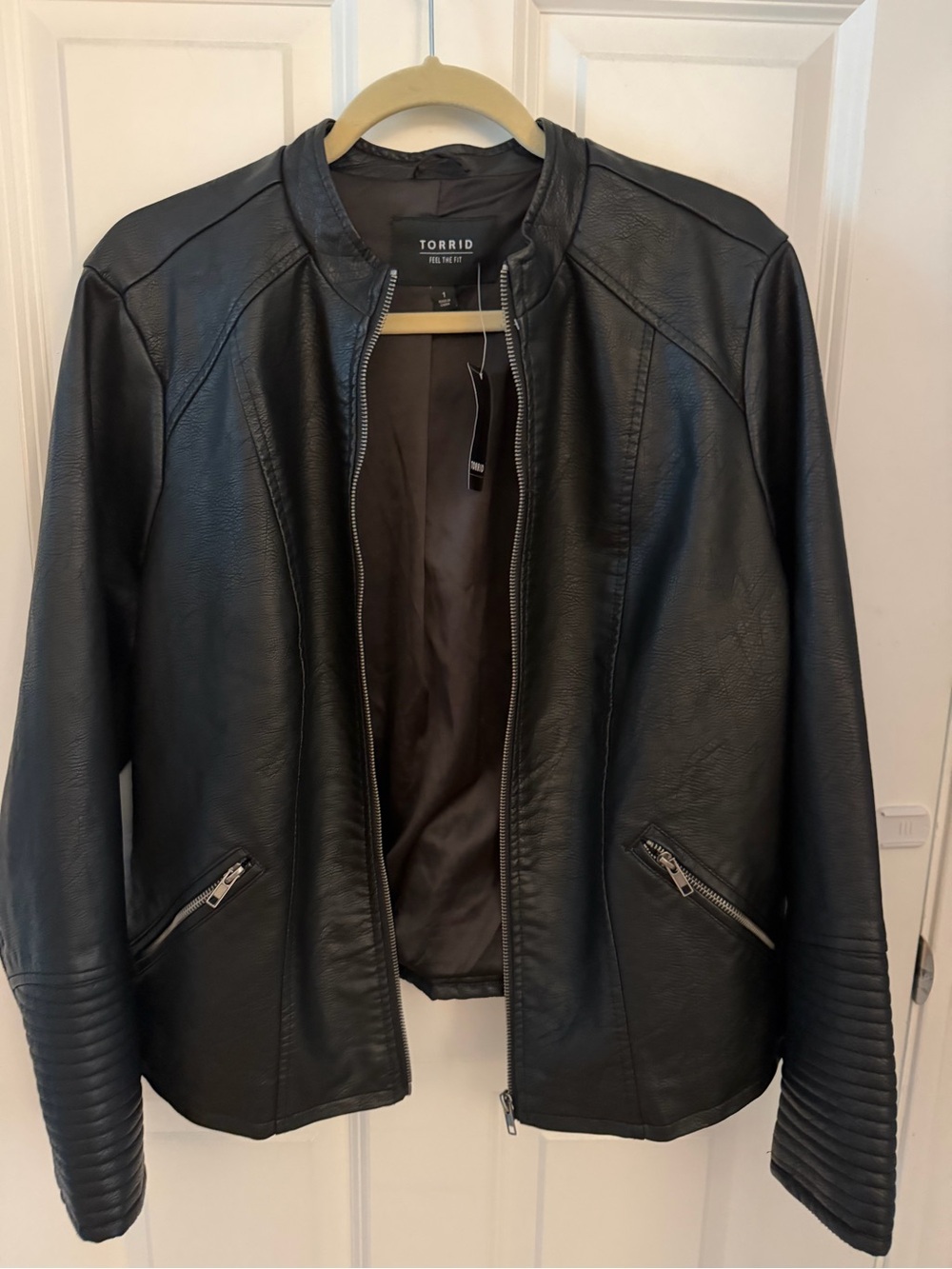 NWT Torrid Black Faux Leather Moto Jacket